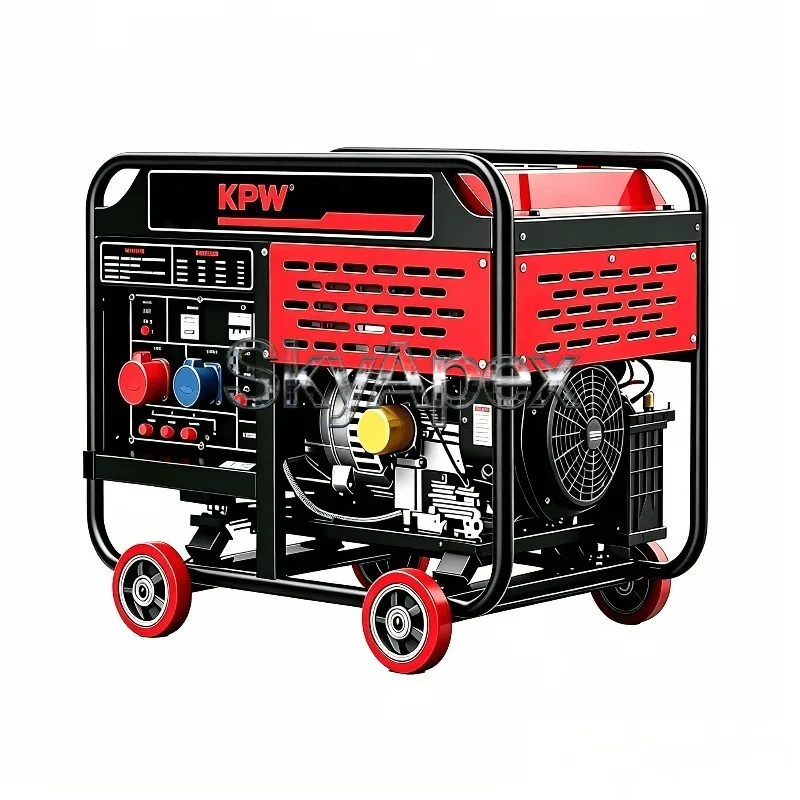 Diesel Generator Set Twin Cylinder 10 5 6 8 12 15 20KW Single Three Phase 380V 220V Voltage Industrial Power Supplies
