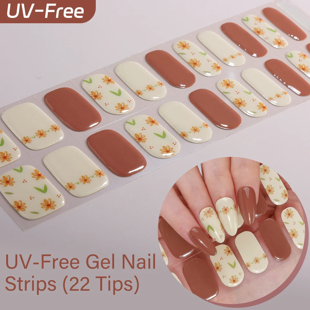 22 Tips UV-Free Gel Nail Strip - Full Cover Adhesive review and price