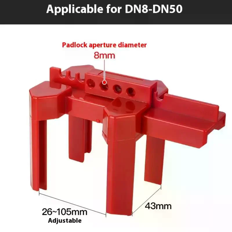 DN8-DN50 Adjustable Ball Valve Lockout Prinzing Tap Water Pipeline Valve Ball Valve Handle Open Isolation Safety Lock Devices