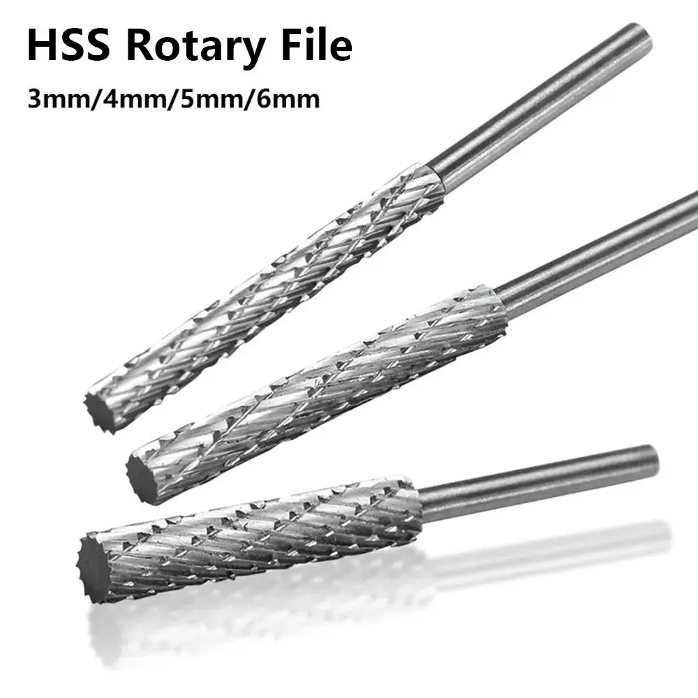 

1Pcs 3/4/5/6mm Rotary File Finishing Metal HSS Drill Bit Dual Slot Carbide Burr Milling Cutter