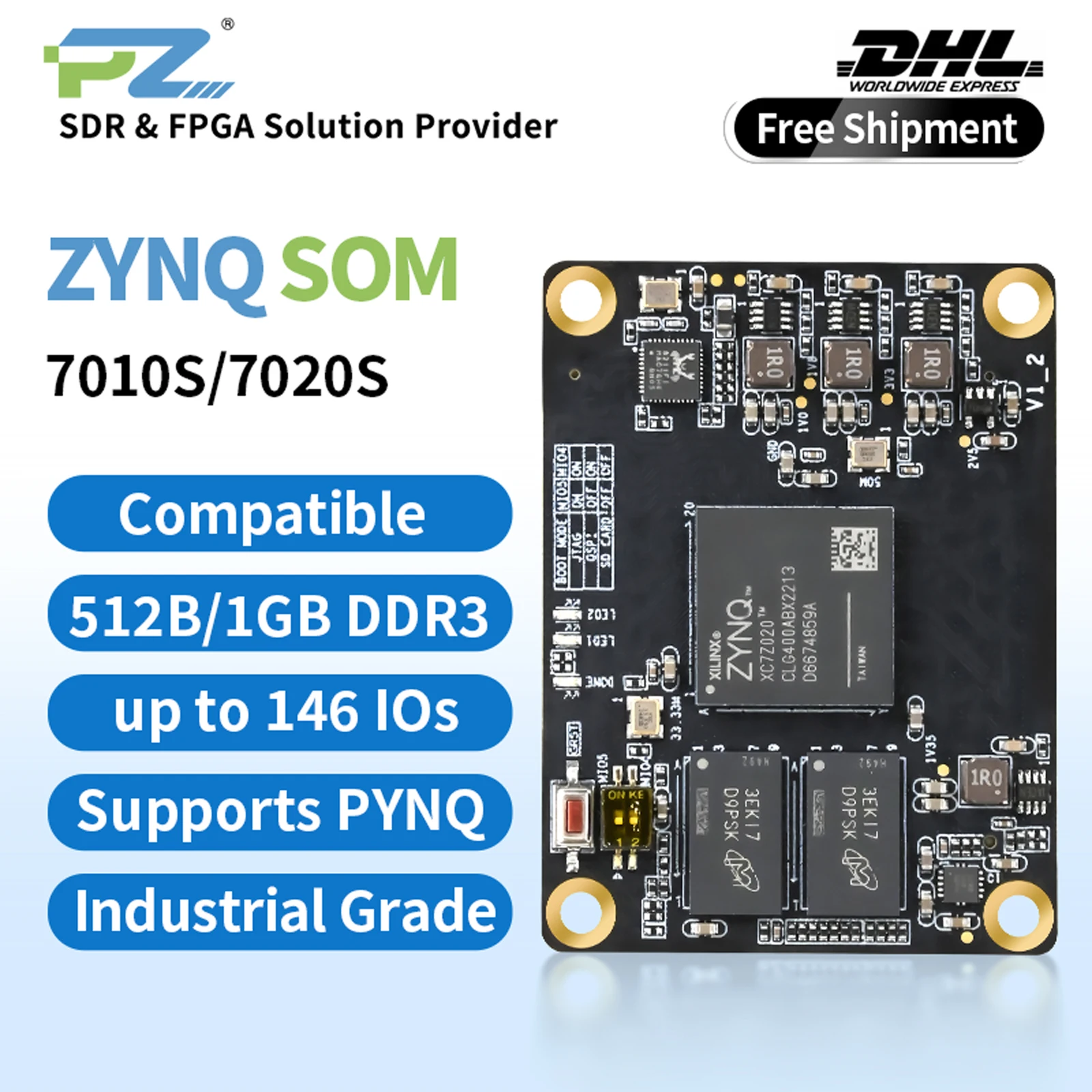 

Puzhi PZ7010S PZ7020S-SOM FPGA Core Board Xilinx ZYNQ7000 XC7Z010 XC7Z020 FPGA Development Board Industrial Grade