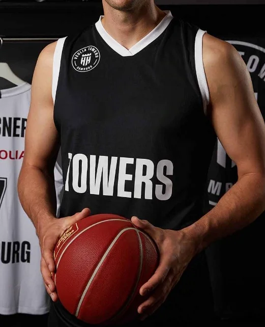 2026 New Hot Veolia Towers Hamburg Basketball Suit, Quick Drying Breathable Sleeveless Shirt, Family Parent-child Outfit
