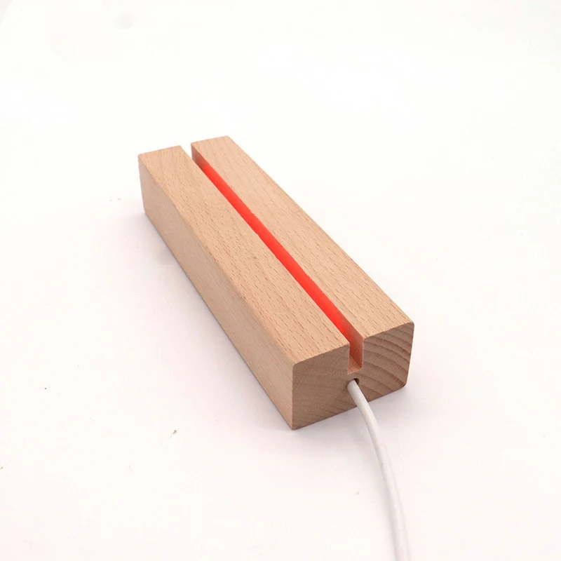 12cm 15cm USB Powered Rectangle Lamp Base Led for Acrylic Night Lights