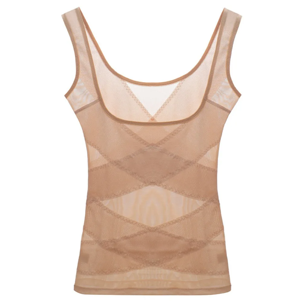 

Seamless Mesh Thin Slimming Bodysuit Shaper Seamless Abdomen Postpartum Vest Tummy Control Undershirts Women's Corset Top Gym