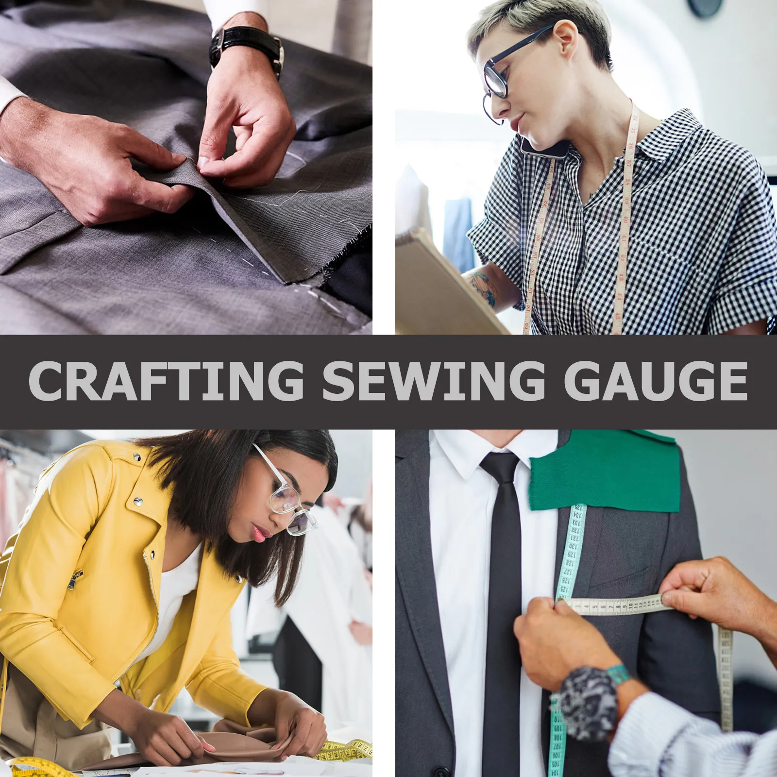 12Pcs Quilting Sewing Gauge Sliding Button Seam Ruler Fabric Measuring Crafts Supplies for Beginner Knitting DIY Sewing view 3