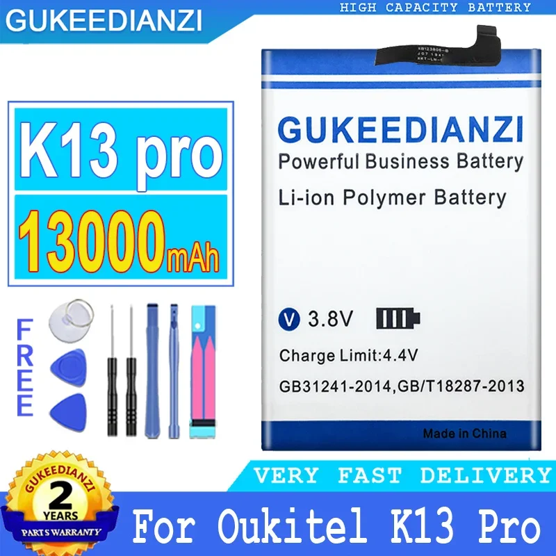 

Rechargeable Mobile Phone Batteries 13000mAh For Oukitel K13 Pro Cell Phone Portable Battery High Capacity