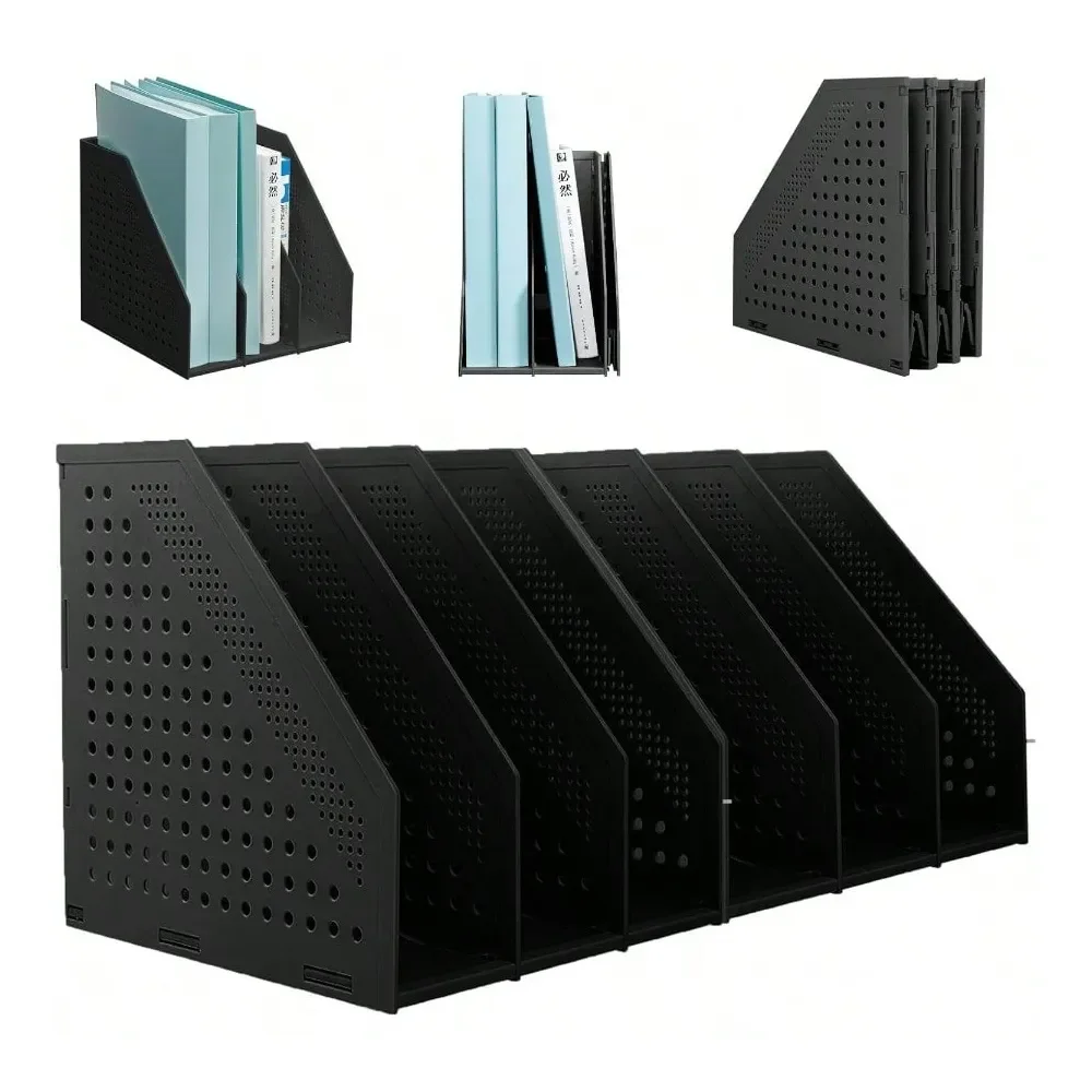 

Office Storage2Pcs Collapsible Plastic Magazine File Holder Vertical Binder Storage Organizer For Desk Sturdy Right Desktop Maga