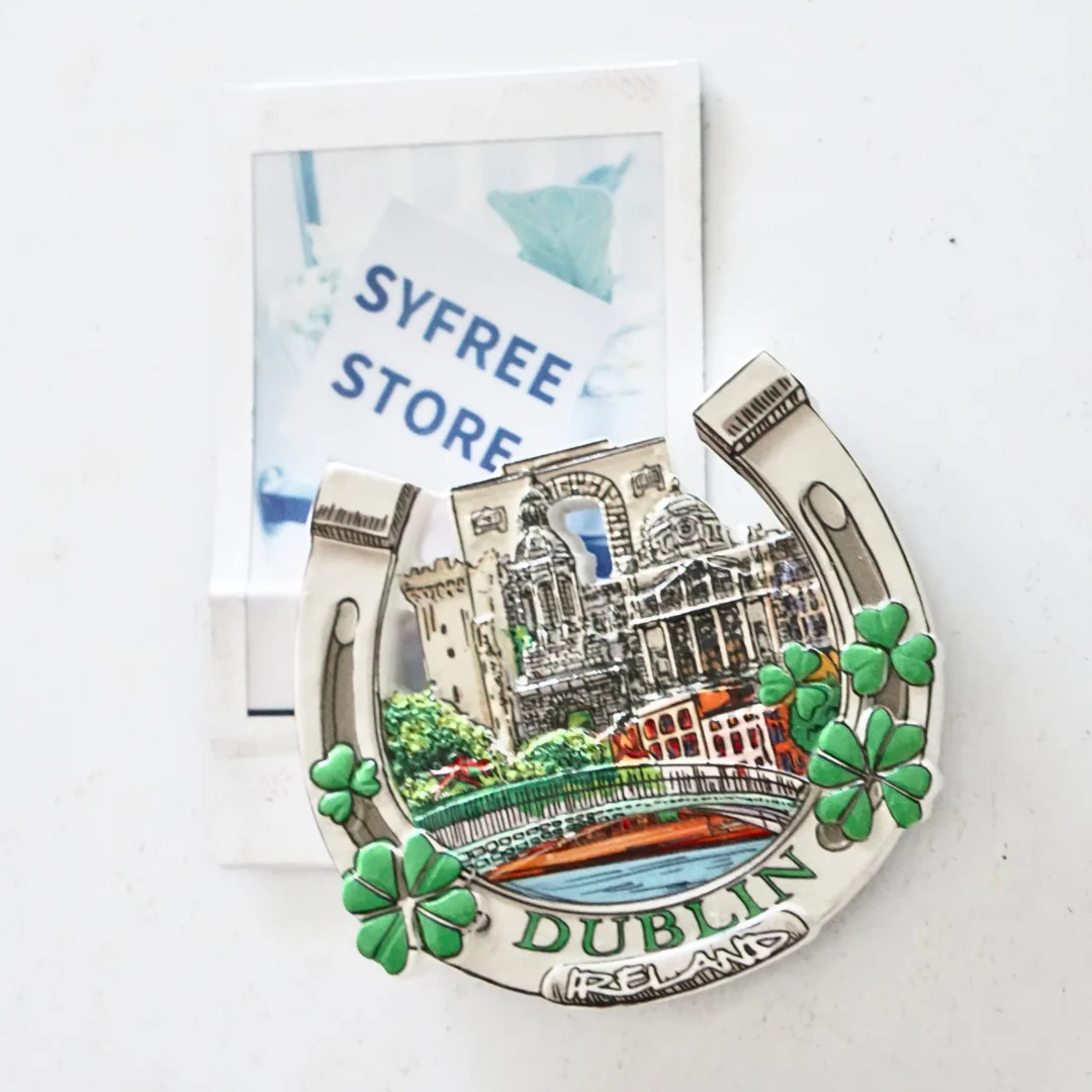 قطعة واحدة، مغناطيس ثلاجة دبلن، مغناطيس ثلاجة دبلن ذات المناظر الطبيعية الخلابة، مغناطيس ثلاجة أيرلندا، مغناطيس ثلاجة ذو أربع أوراق البرسيم ذات المناظر الطبيعية الخلابة، أيرلندية