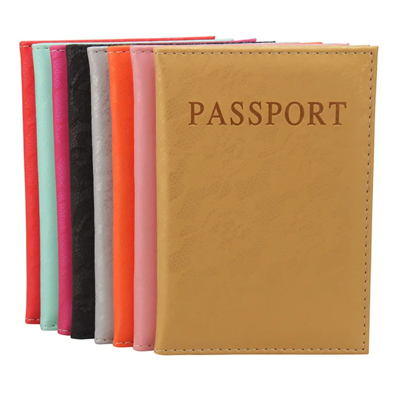 PU Leather Travel Passport Cover Case Card ID Holders Travel Accessories 3D Print Lace Passport Holder Porta Pasaportes