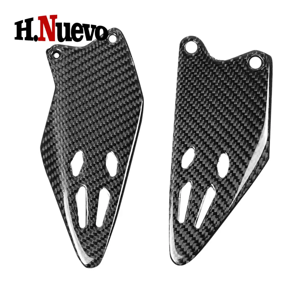 Motorcycle Accessories For Kawasaki ZX6R Carbon Fiber Rear Foot Heel Guards Footrest Wings Protector 2019-2023 2024 2025