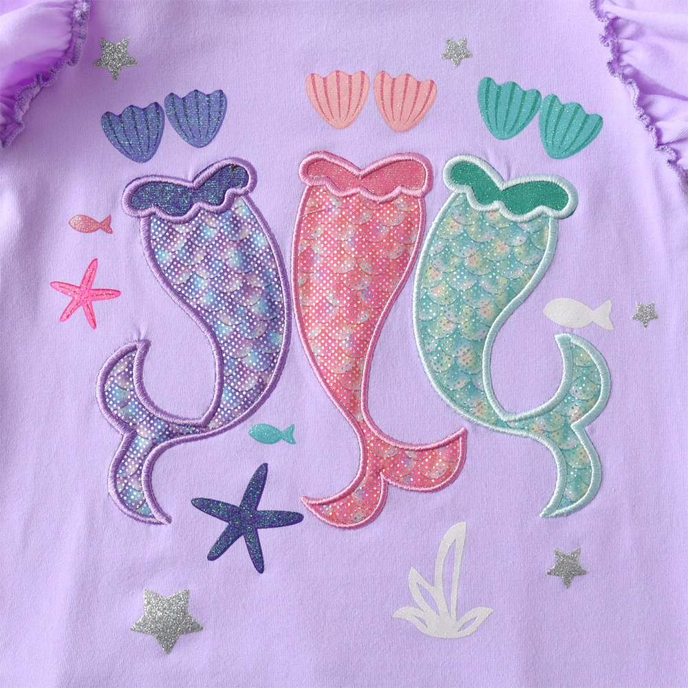 DXTON 2-teiliges Mädchen-Bekleidungsset, gerüschtes ärmelloses Kinder-Top + Netzrock, Sommer-Baumwoll-Kinderanzüge, Urlaubs-Outfits für Mädchen im Freien – Detail 7