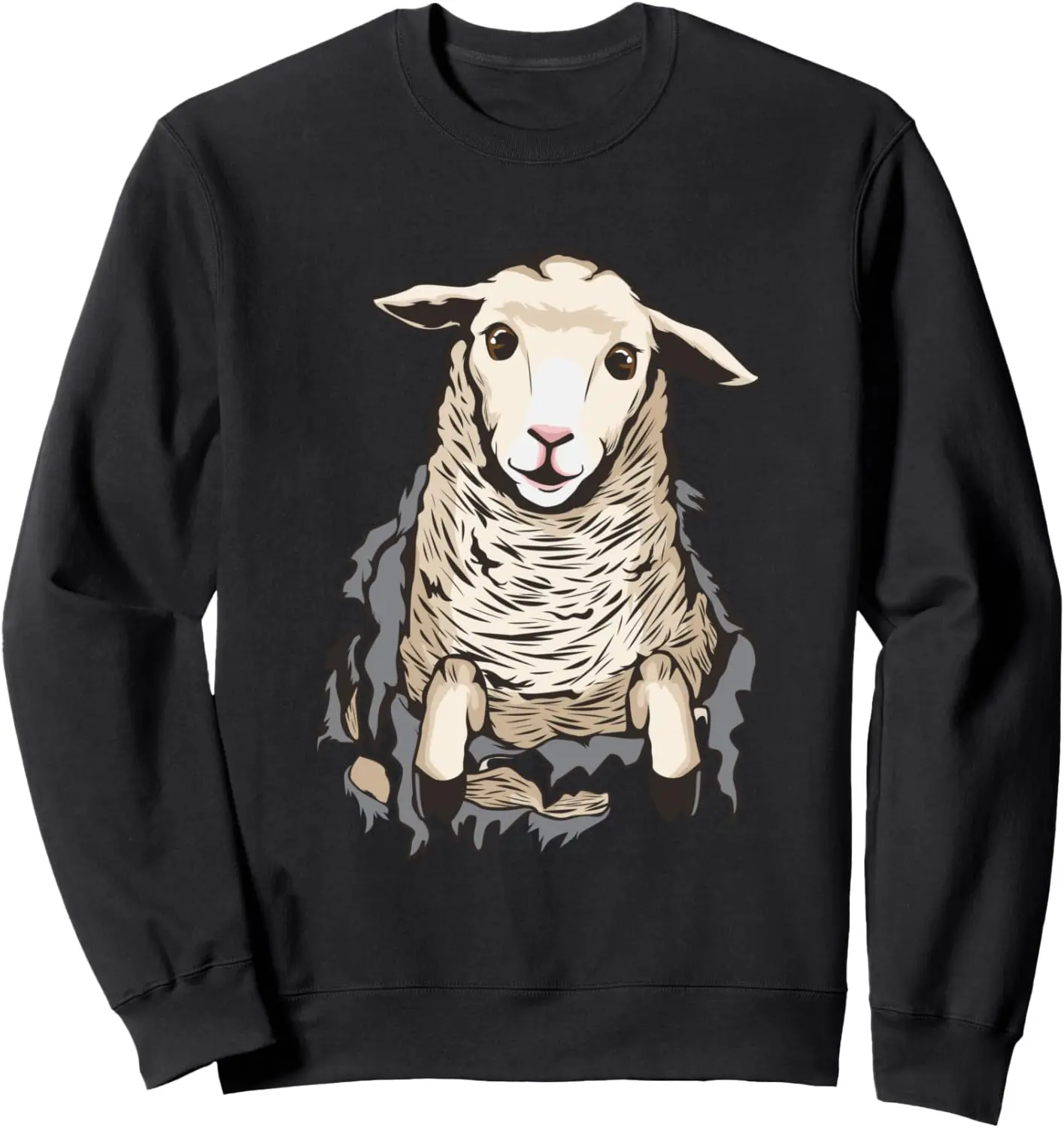 

Sheep From Inside Torn Apparel Sheep Sweatshirt