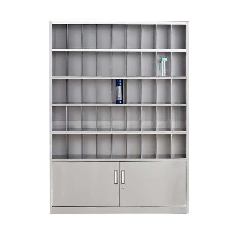 Stainless steel water cup cabinet Workshop water cup placement cabinet Staff tea cabinet Lounge water cup multi-grid storage