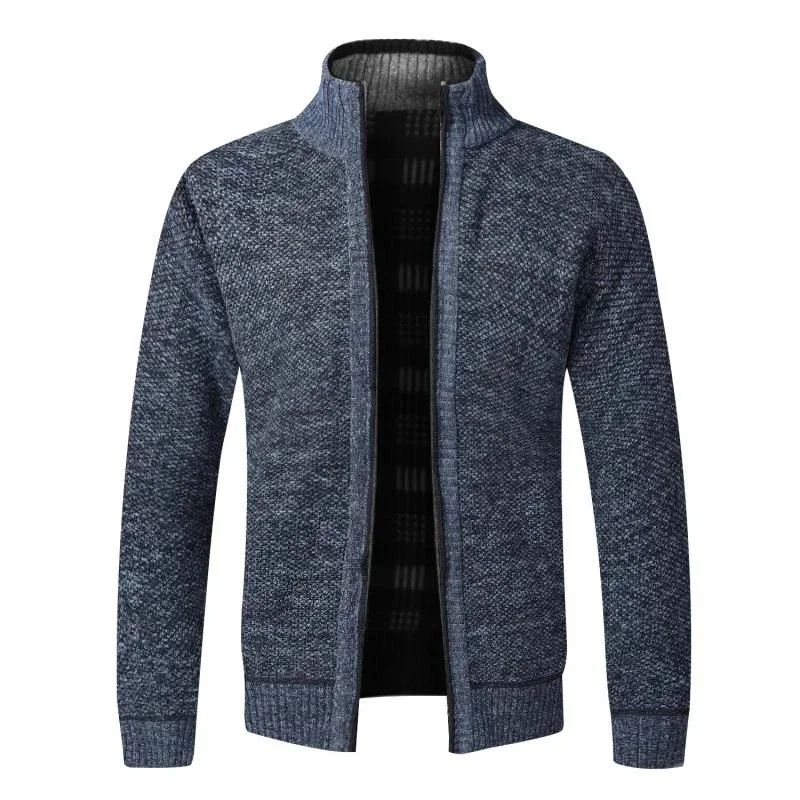 Sweater Men Autumn Winter Cardigan SweaterCoats Male Thick Faux Fur Wool Mens Sweater Jackets Casual Knitwear Plus Size M-4XL