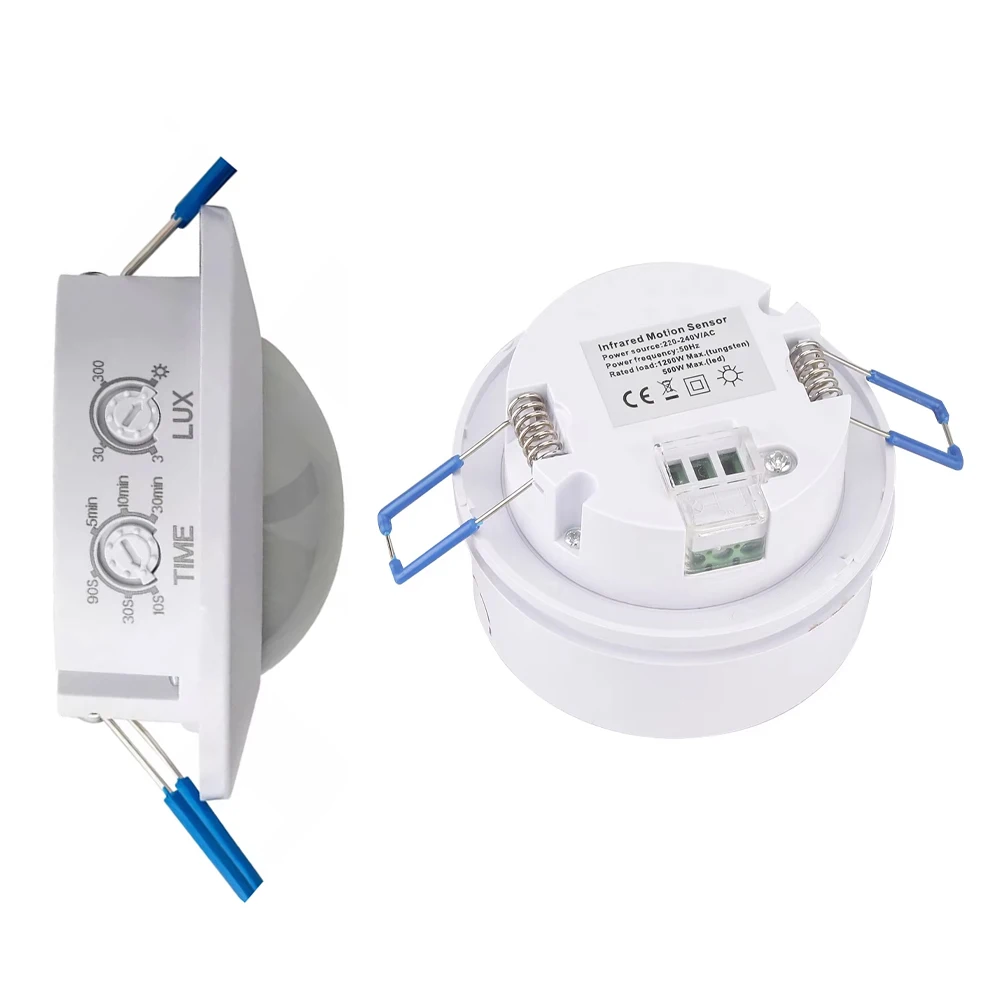 Infrared Motion Sensor Intelligent Switch AC 220V-240V Adjustable Human Infrared Sensor Switch 500-1200W  3-200LUX 6-8m Sensor