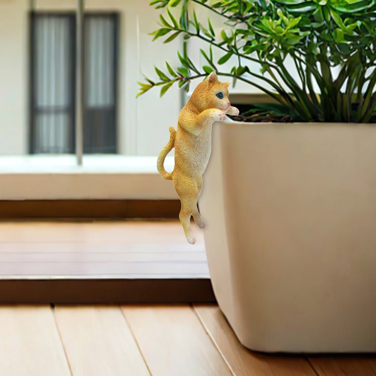 

2 шт., подвесной декор из смолы, садовые статуи, цветочный горшок, подвеска, уличное украшение для двора, украшение из смолы кошки, уличная статуя животного