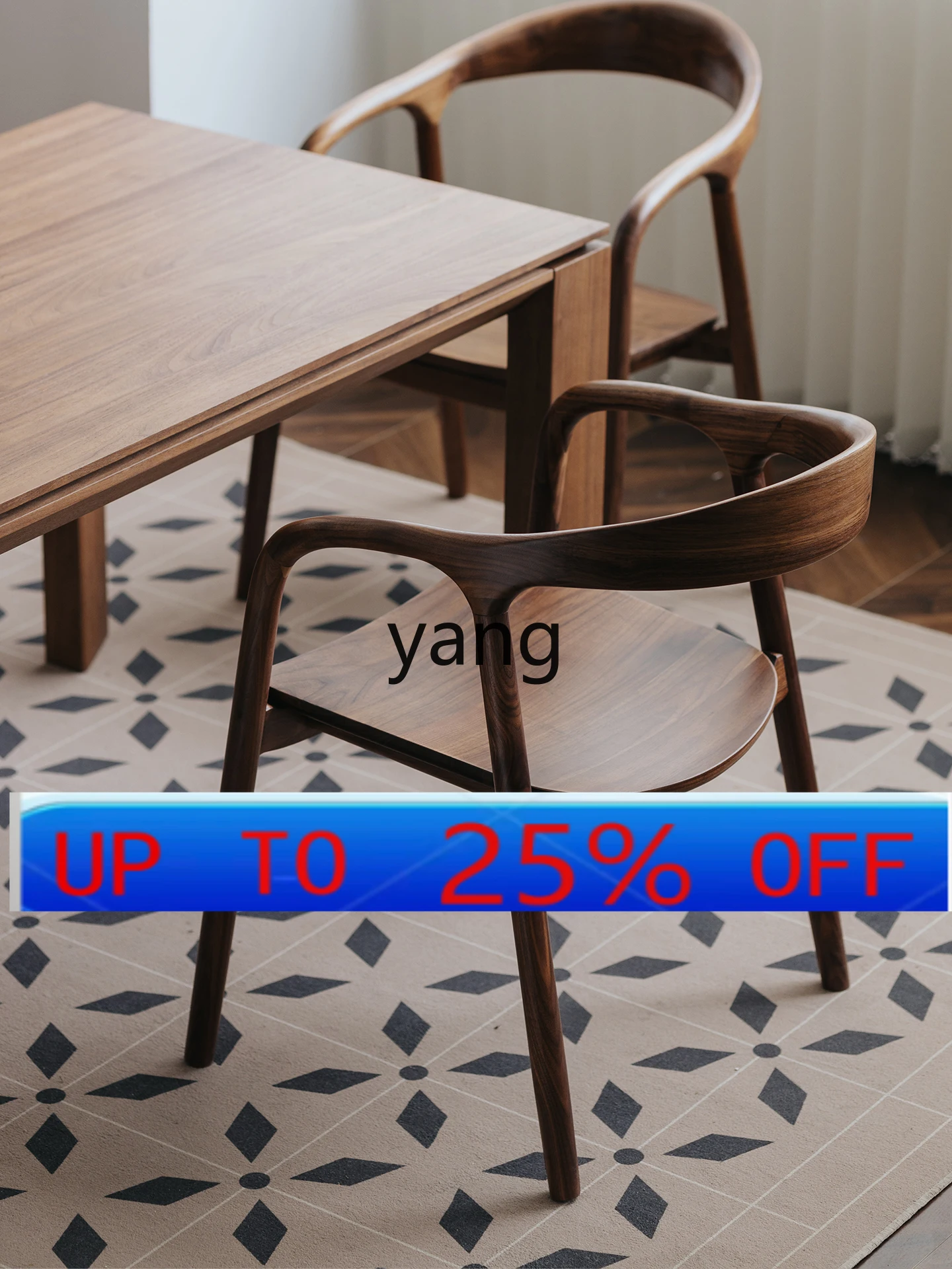 LMM Home Desk Chair Backrest Chair Solid Wood Armchair