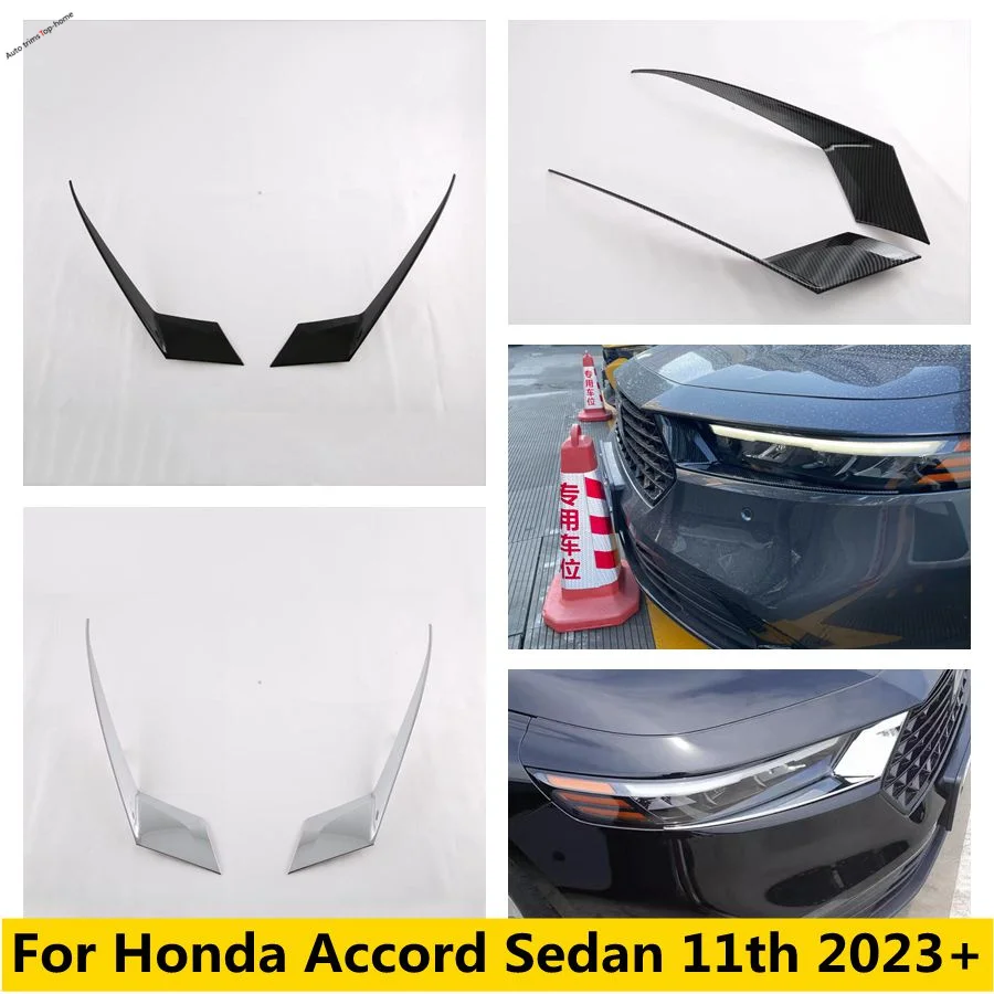 

Headlight Lid Eyebrows Headlamp Eyelids Decoration Frame Cover Trim Fit For Honda Accord Sedan 11th 2023 2024 Car Accessories