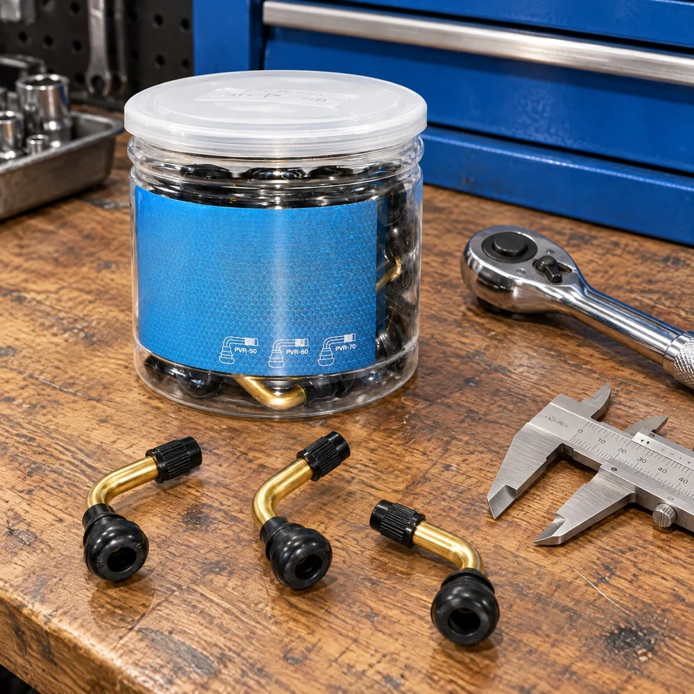 50-Pack PVR40 Vacuum Tire Valve Stems For E-Bikes & For Scooters, For Durable Copper Core With For Epdm Rubber Seal, Easy