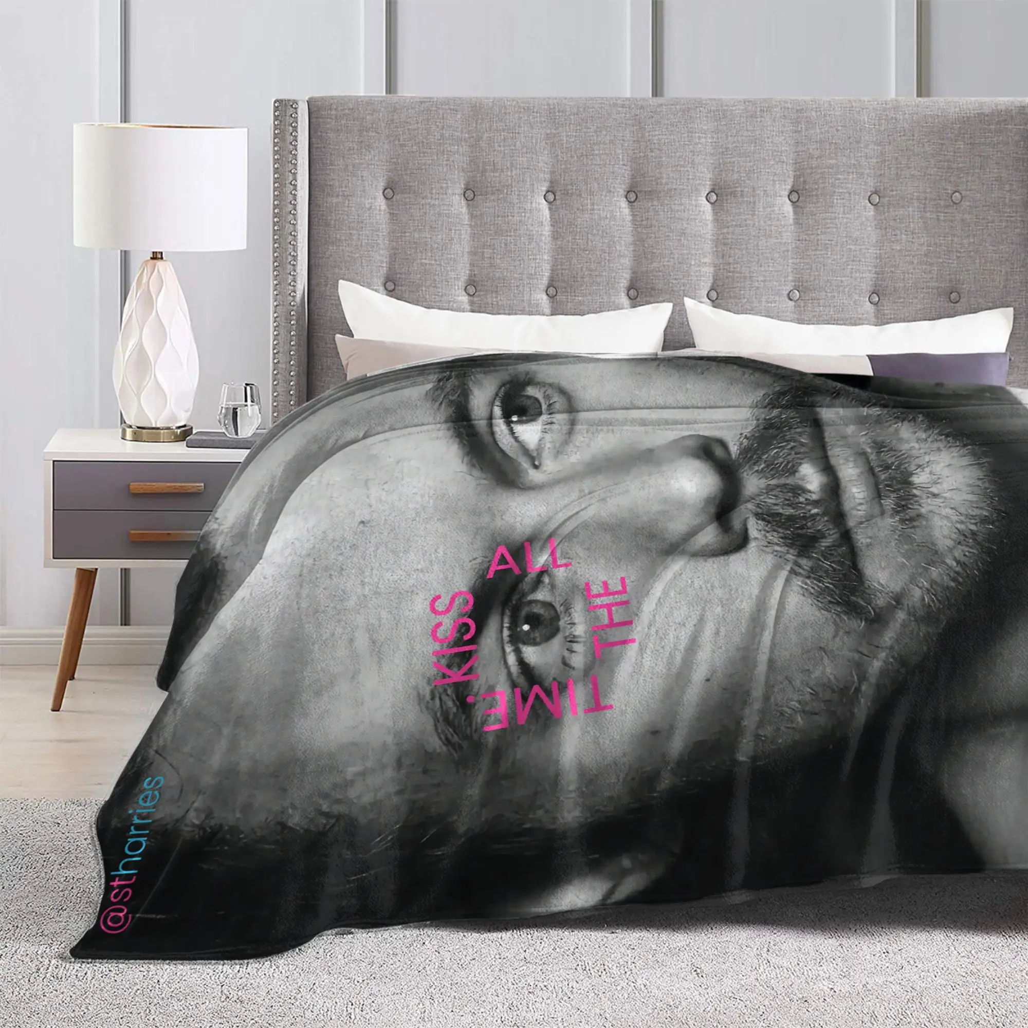H-HarryS Singer S-Styles Kiss All the Time Disco Plush Blanket Boy Girl  Flannel Bedding Throws For Soft Warm Bedspread Gift