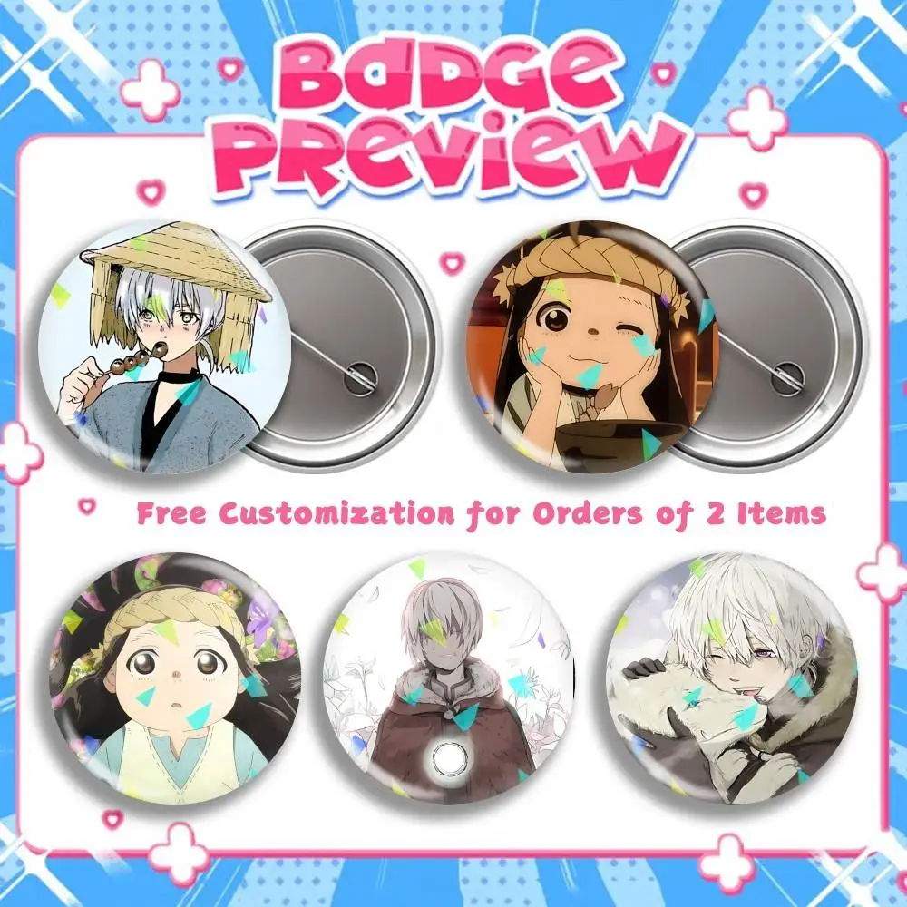 F-Fushi Anime To Your Eternity Round Badge Pins Creative Pins Bag Decor Accessories Fan Collection Gifts for Friends