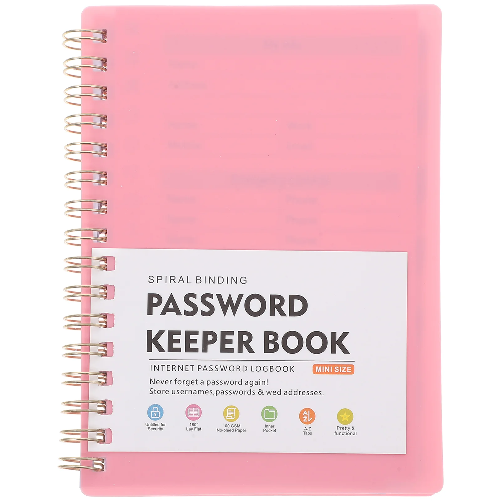 Password Book Small Notepad for Websites Address Paper Keeper Books Seniors Computer