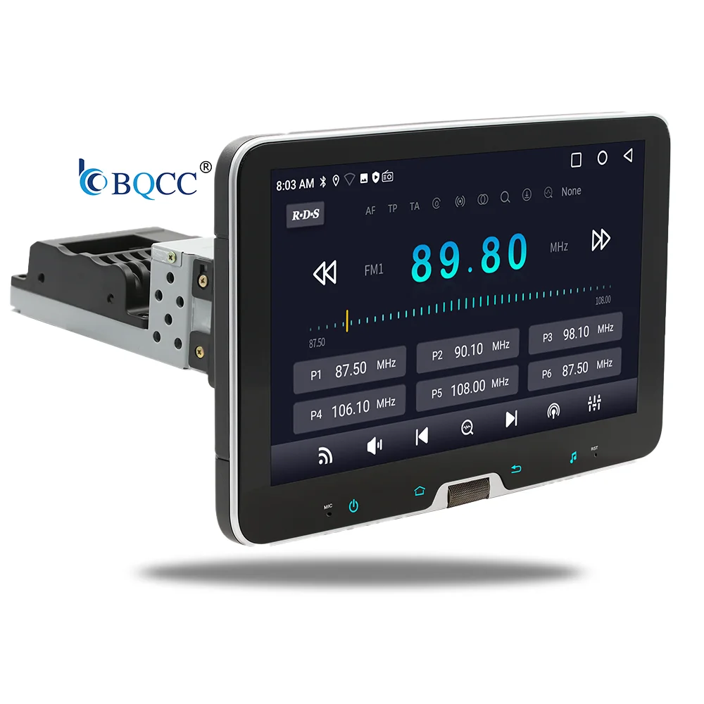 RV 10.1 "1Din رباعية/Octa Core أندرويد 13 راديو السيارة Carplay WIFI GPS BT 4G مشغل سيارة USB DSP 32EQ أضواء ملونة ستيريو السيارة #1