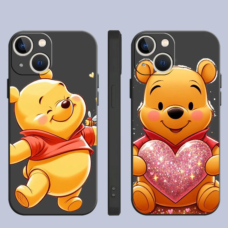 Disney Winnie The Pooh Cute Case For Apple iPhone 11 16 15 14 13 12 Pro 7 X XR XS Max 6 8 Plus SE 2022 16Plus Soft Phone Coque