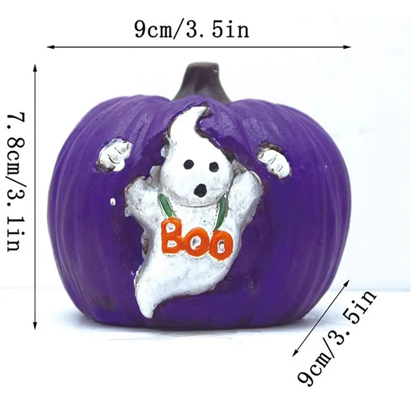 لقضاء عطلة الهالوين زينة الراتنج النحت اليقطين شبح زخرفة الفن للمنزل مكتب الحفلات الداخلية #6