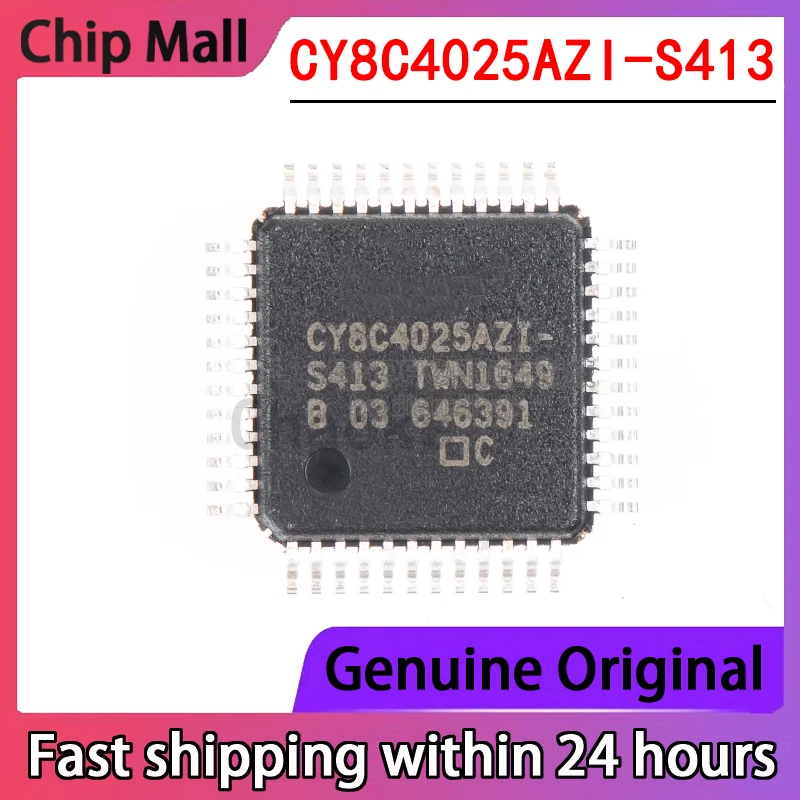CY8C4025AZI-S413 오리지널 마이크로컨트롤러 칩 재고, CY8C4025AZI- LQFP-48, 32KB, 32 비트, 2 개
