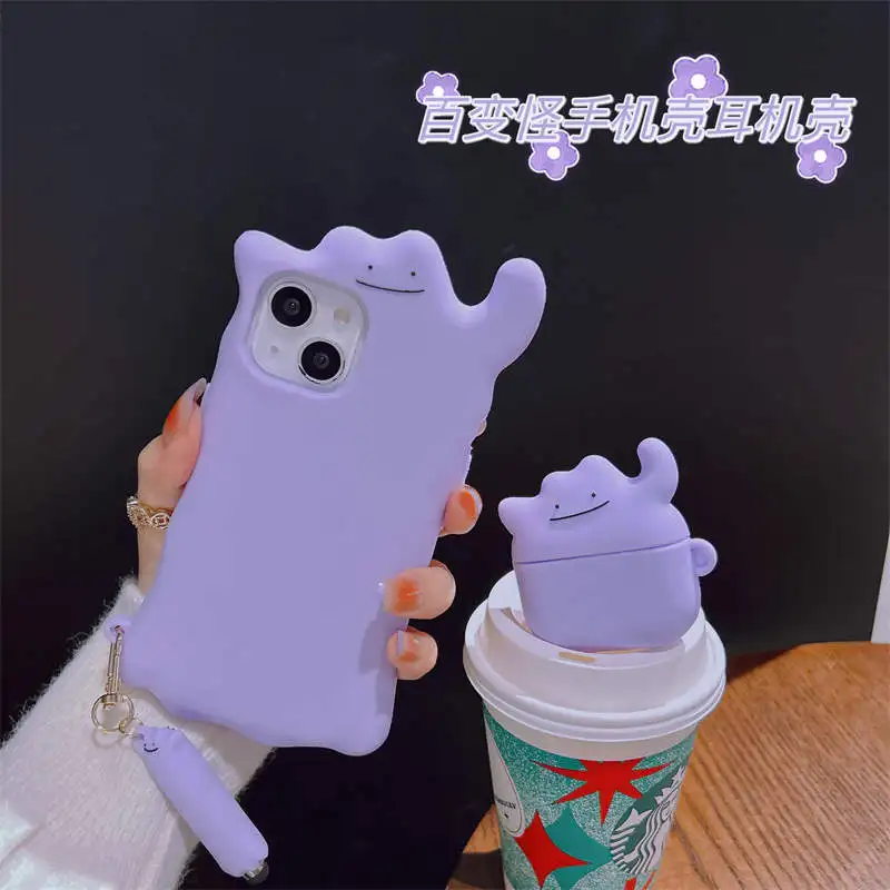 3D Cute Cartoon Ghost Soft Rubber Case for iPhone 15 14 13 12 11 Pro Max Shockproof Cover Stylus Pen Pendant Halloween Gifts