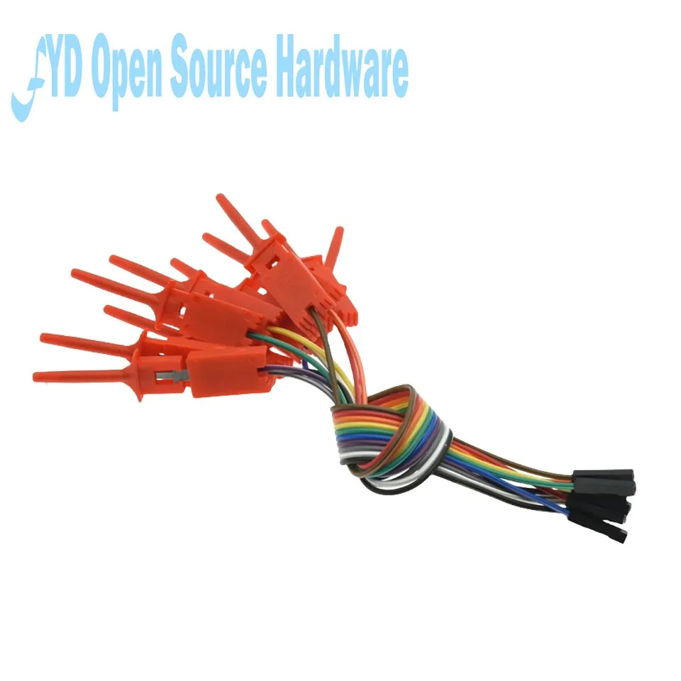 Color Dupont wire test hook logic analyzer test hook round test clip Connecting wire hook copper wire