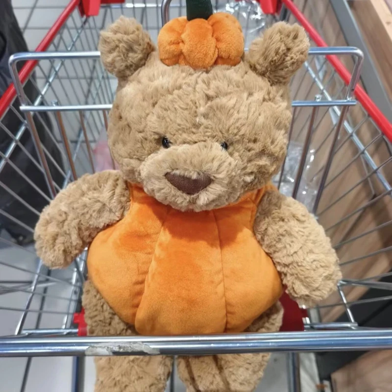 برشلونة الدب اليقطين لطيف دمية ألعاب من نسيج مخملي مهرجان دمية الهالوين لطيف ألعاب من القطيفة مناسبة كهدايا عيد ميلاد للأصدقاء #4