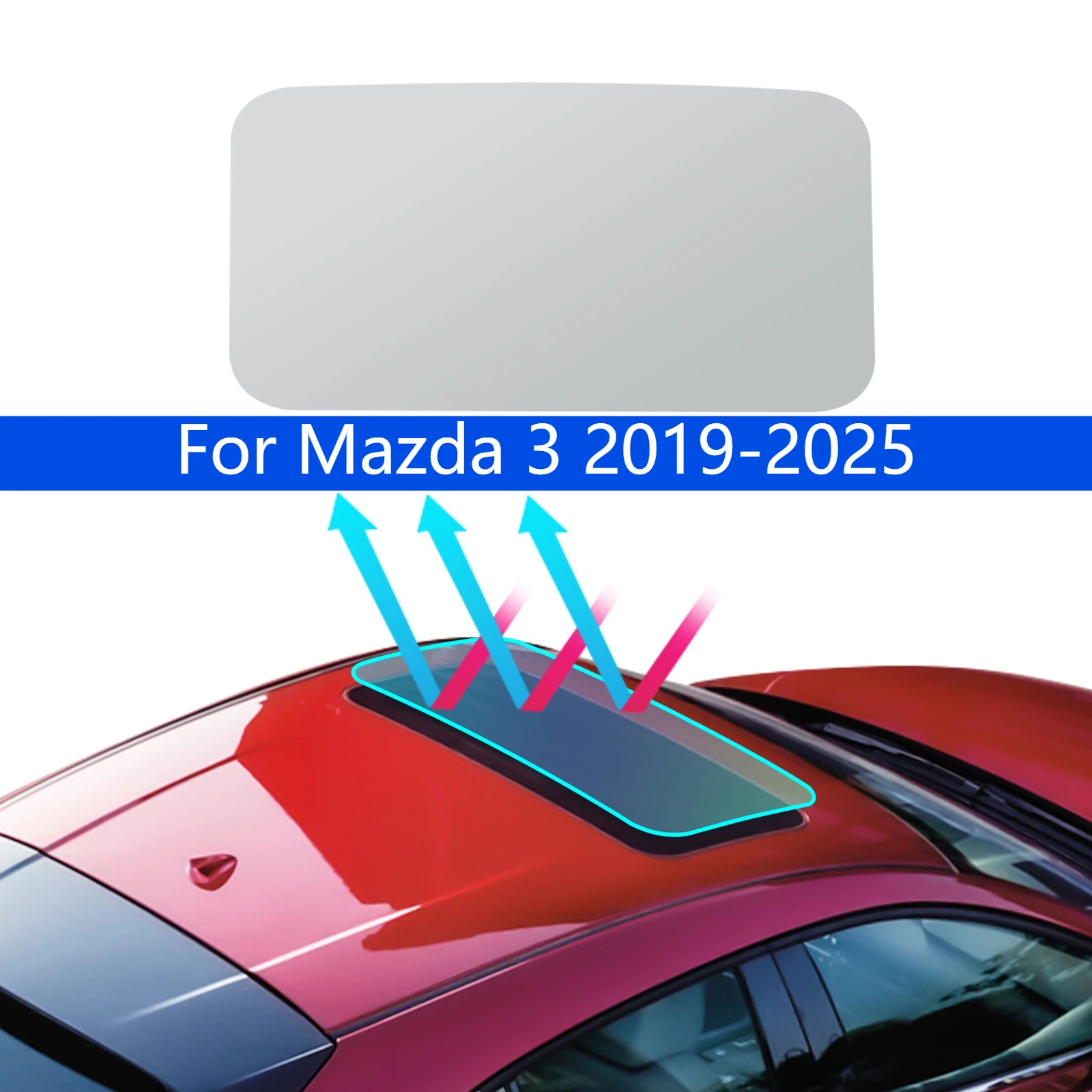 

TPU Ice Armor Sunroof Protective Film For Mazda 3 2019 2020 2021 2022 2023 2024 2025 Anti-Scratch Heat Insulation Car Accessorie