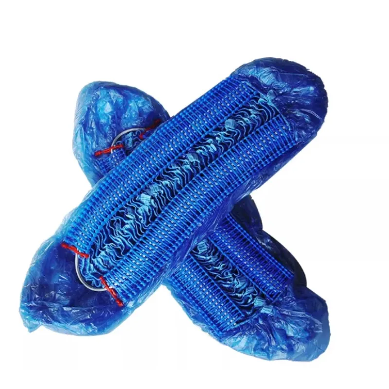 

Disposable continuous shoe covers for pull-type shoe cover machines, fully automatic and pull-type