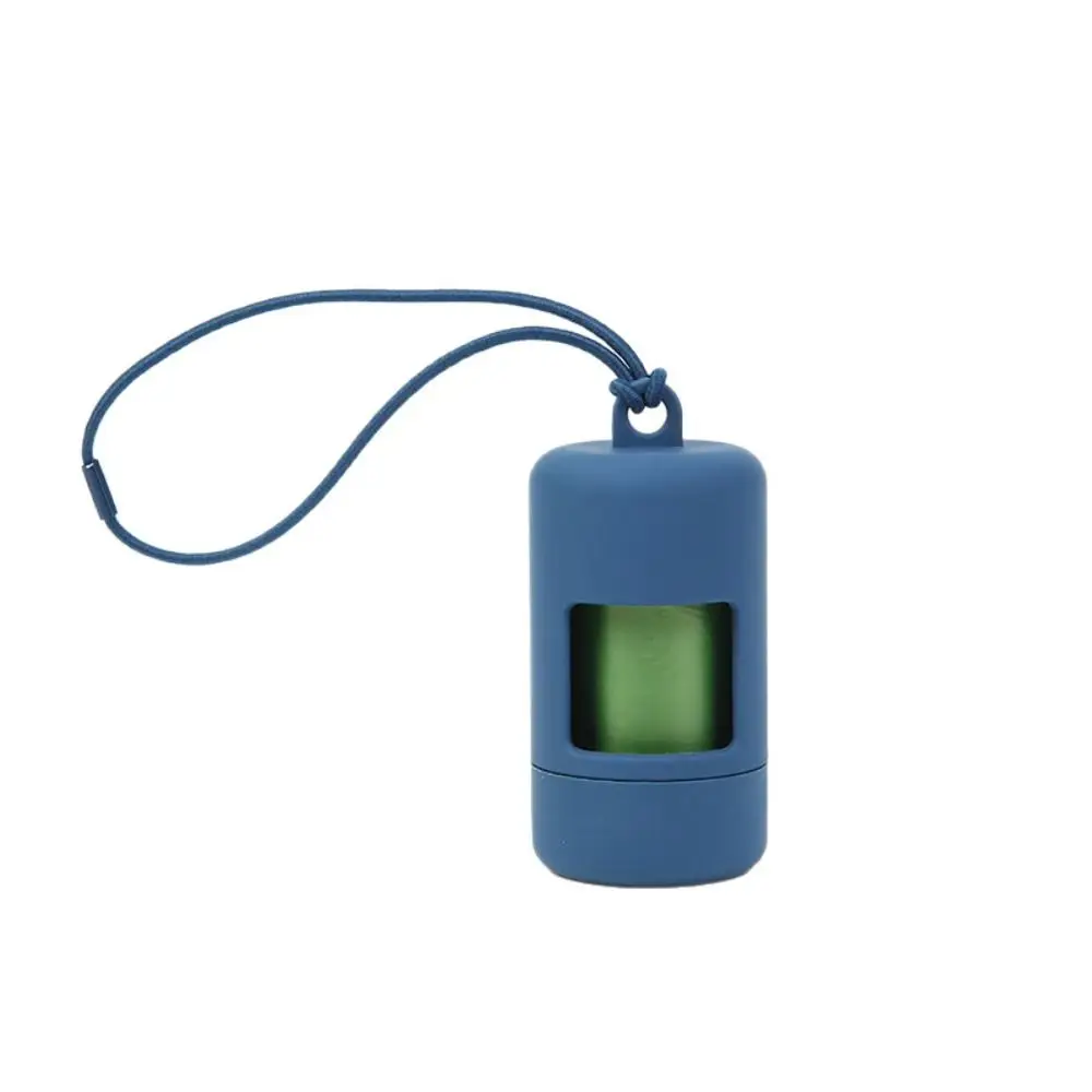 Plastic Cylinder Poop Bag Dispenser Lightweight Compact Pet Waste Carrier Solid Color Easy Dispense Pet Garbage Bag Dispenser
