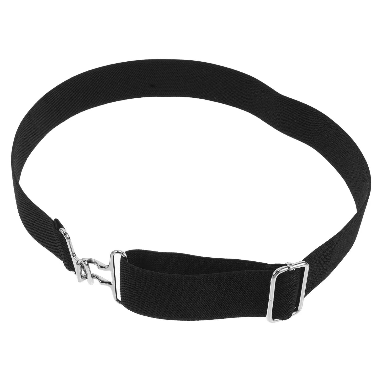 Equestrian Elastic Waist Belt for Women Men Soft Stretch Riding Belt with Alloy Buckle Horseback Outdoor Daily