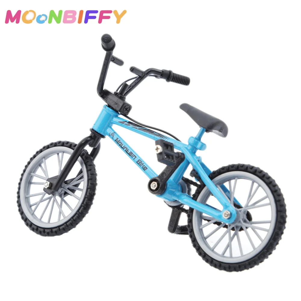 Mini Finger Mountain Bikes Diecast Nickel Alloy Stents Finger Bicycle Children Novelty Gag Toys Model Mini Portable Bike for Kid