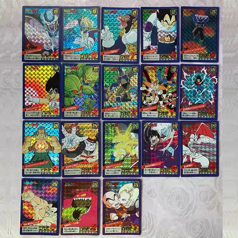 Dragon Ball Son Goku Bulma Krillin Anime Peripherals Cartoon Reissue  Full Set 42pcs Flash Card Game Collection Card