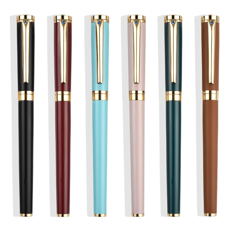 

Montagut M702 High Grade Metal Fountain Pen Iridium Fine 0.5mm Nib Writing Ink Pen Flower Pattern Neutral Pen W/Gift Box