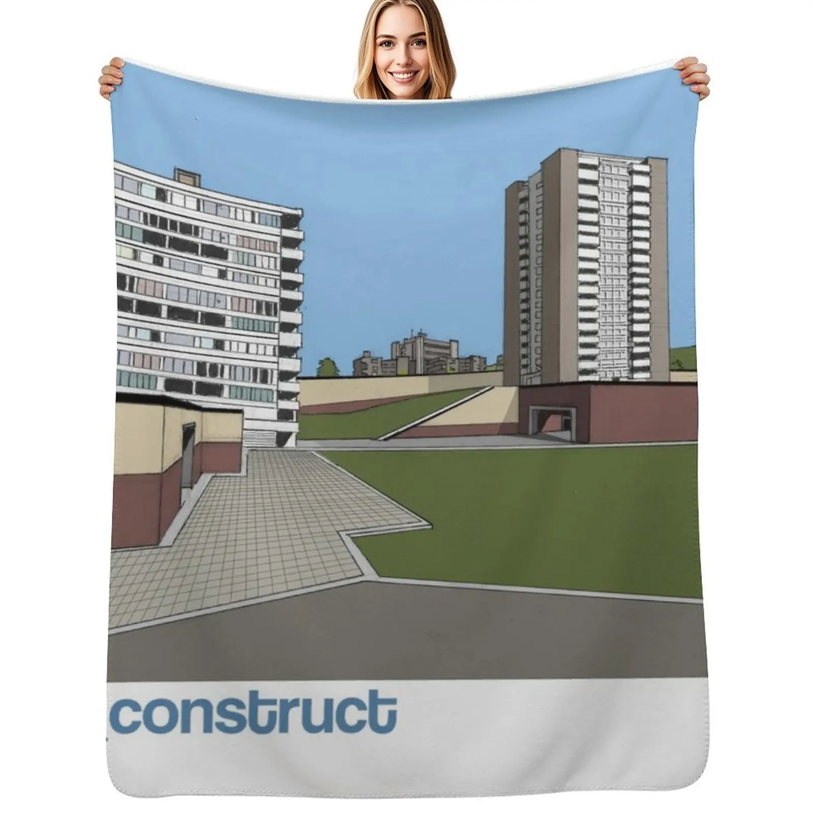 gm_construct Throw Blanket Baby Single Plush Beautifuls Camping Loose Blankets