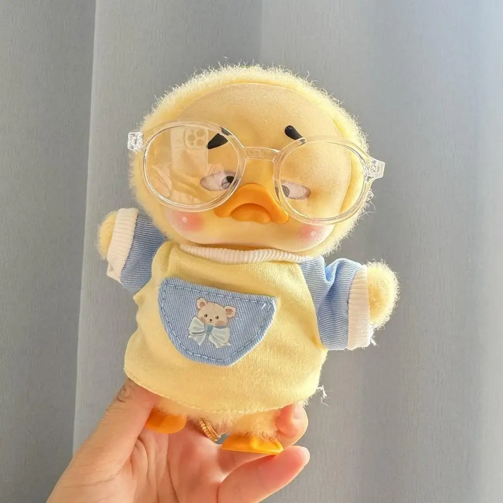 Para passarela série de pelúcia roupas de bebê acessórios pequenos roupas de boneca de pato amarelo