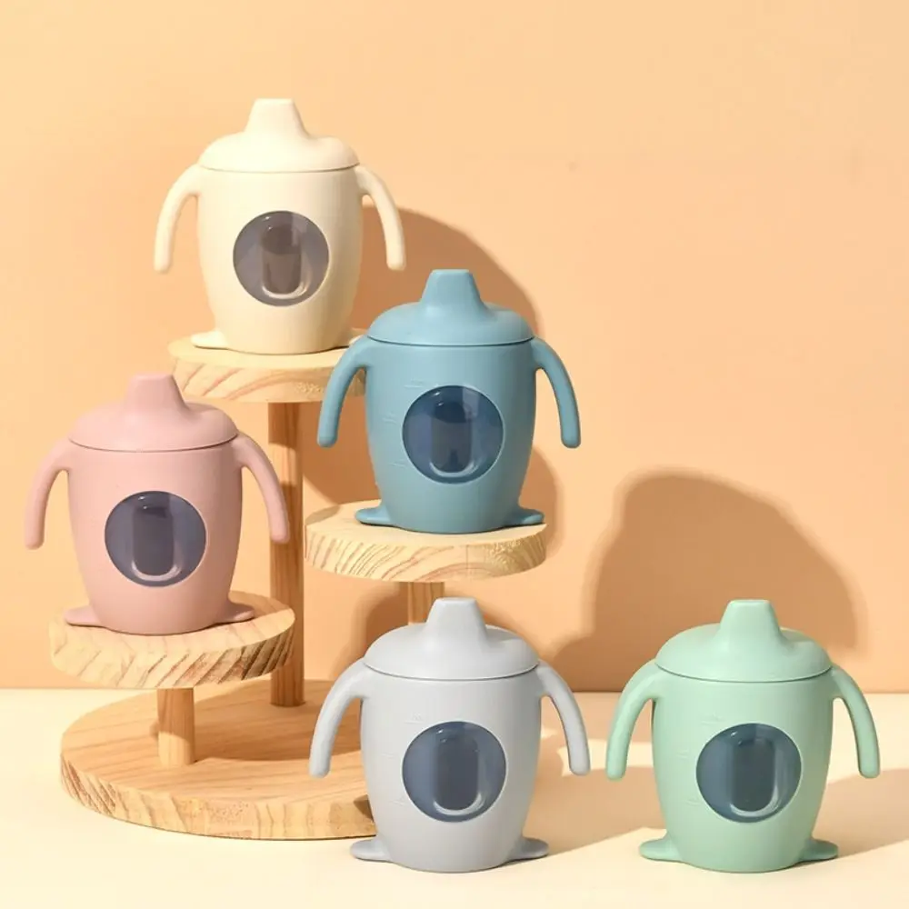 

Foldable Penguin Shape Baby Silicone Sippy Cup Learning Cup Visible Cartoon Water Bottle BPA Free Silicone Transparent Cups Baby