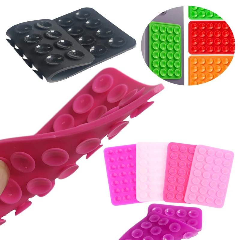 1PC tapis de téléphone support adhésif ventouse pour coussin fixe Double face Silicone ventouse pour téléphone portable fixation ventouse