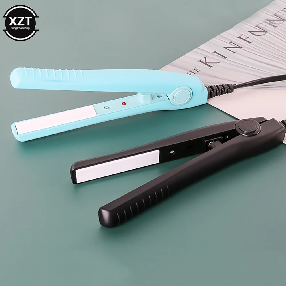 Portable 2 in 1 Curling Iron Ceramic Curling Iron and Straightener Mini Iron Straightener Plate Clip Hair Styling Tools