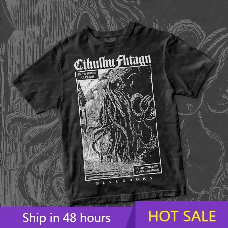 

Cthulhu Fhtagn cotton shirtmen women enthusiast summer casual cotton unisex T-shirt