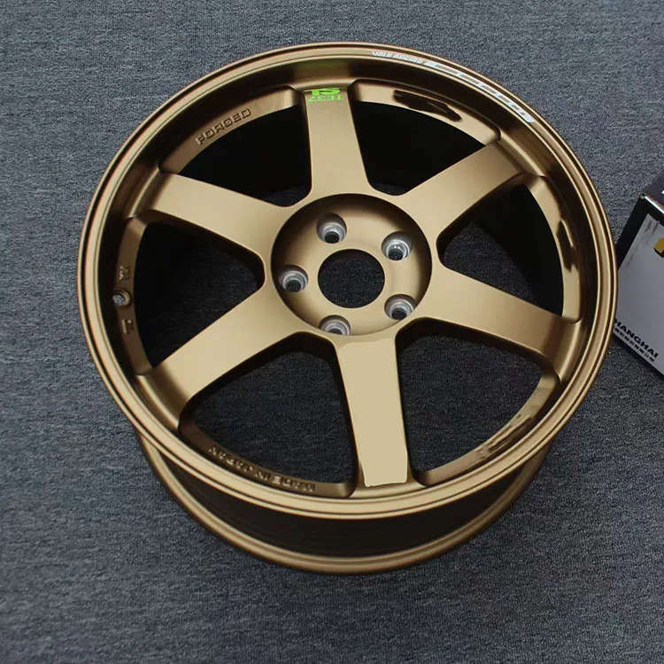 Llantas de ruedas de coche de pasajeros clásicas 5X100 17X7,5 18X8 pulgadas ruedas de aluminio negro brillante ruedas de aleación de coche