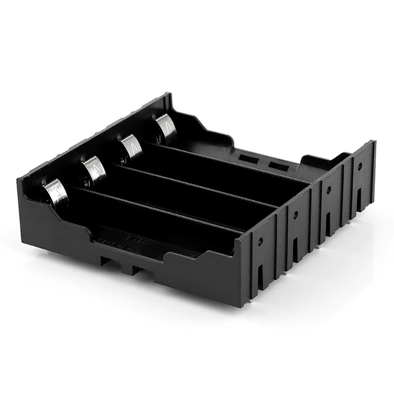 Caja almacenamiento batería segura, soporte caja plástico para baterías 18650 con pasadores