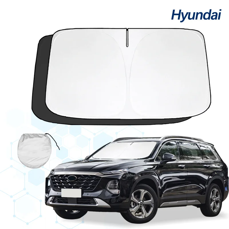 For Hyundai Shengda SUV ix45 Windshield Sun Shade Sunshade Sun Visor Protector Foldable Blocks UV Rays Keep Car Cooler