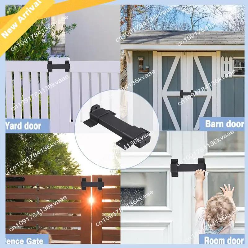 

M01K Slide Gate Latch,Heavy Duty Latch Lock With Padlock Hole, Suitable For Wooden Fences,Barn Door Lock,Outdoor Latch